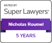 Rated By Super Lawyers | Nicholas Roumel | 5 Years